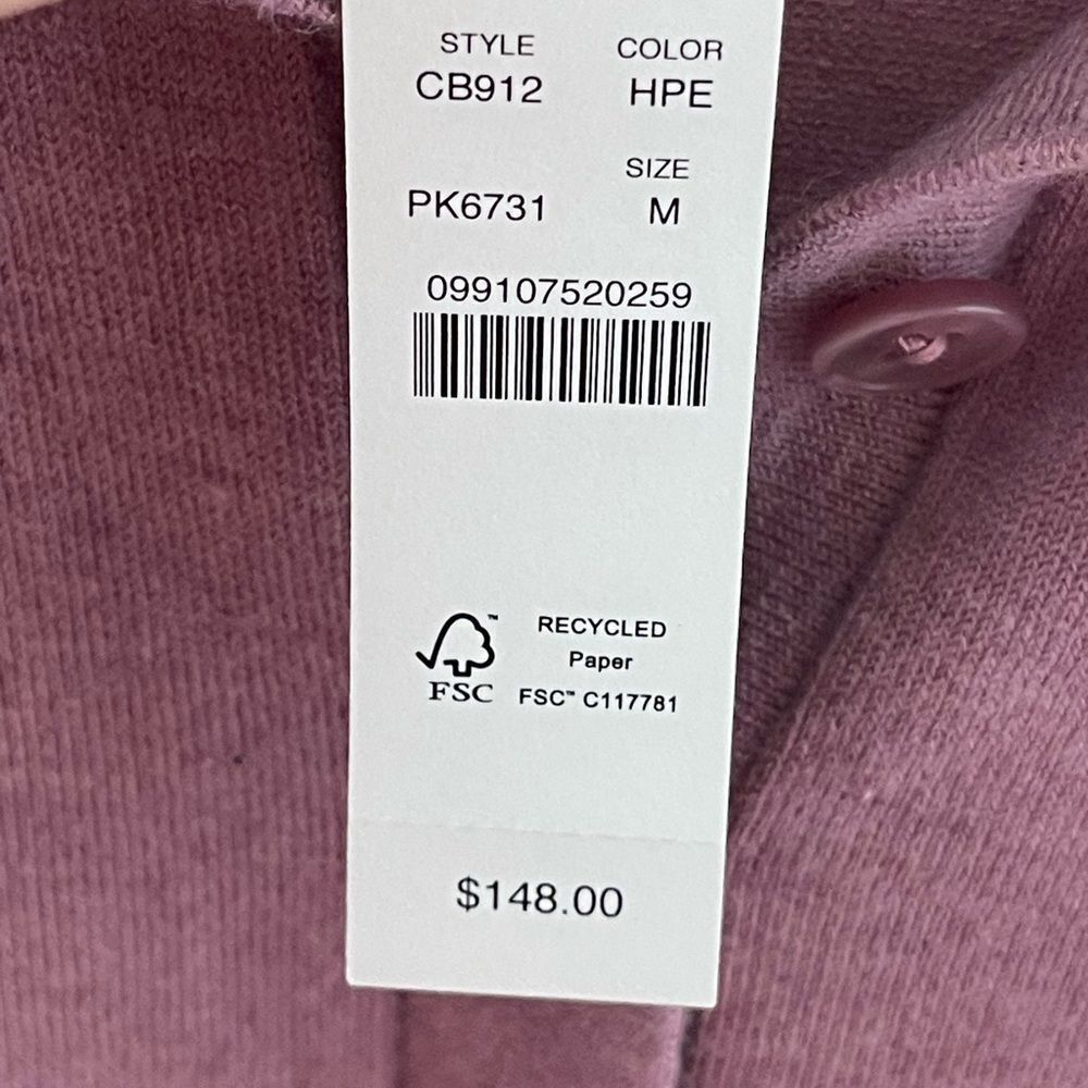 J. Crew Women's Mauve Button Down Sweater NWT - image 4